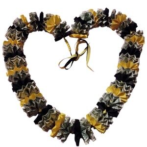 Yellow and black Money lei